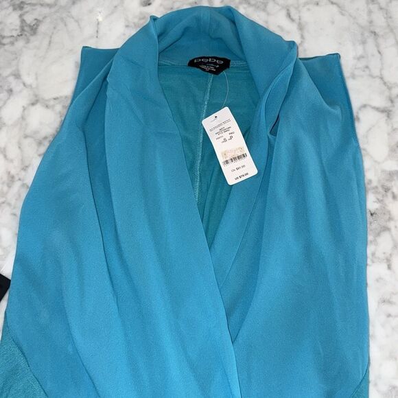 NWT BEBE Teal Bodysuit S - Picture 5 of 6